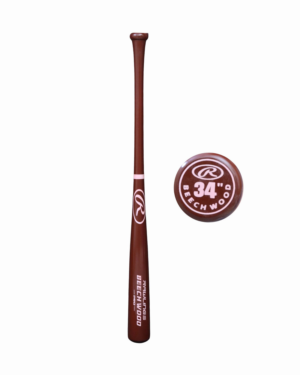 Rawlings Pro Beech Wood Bat (Mahogany/Pink Edition)