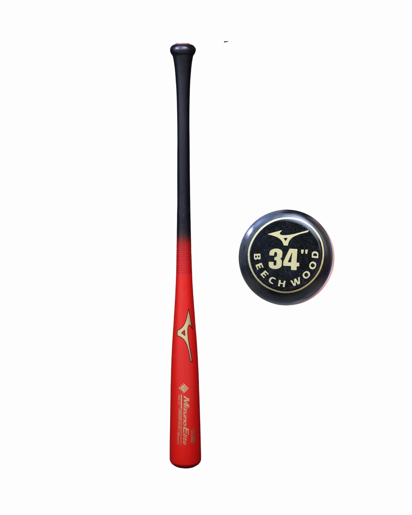 Mizuno Elite Bamboo/Beech Wood Bat (Black/Red Edition)